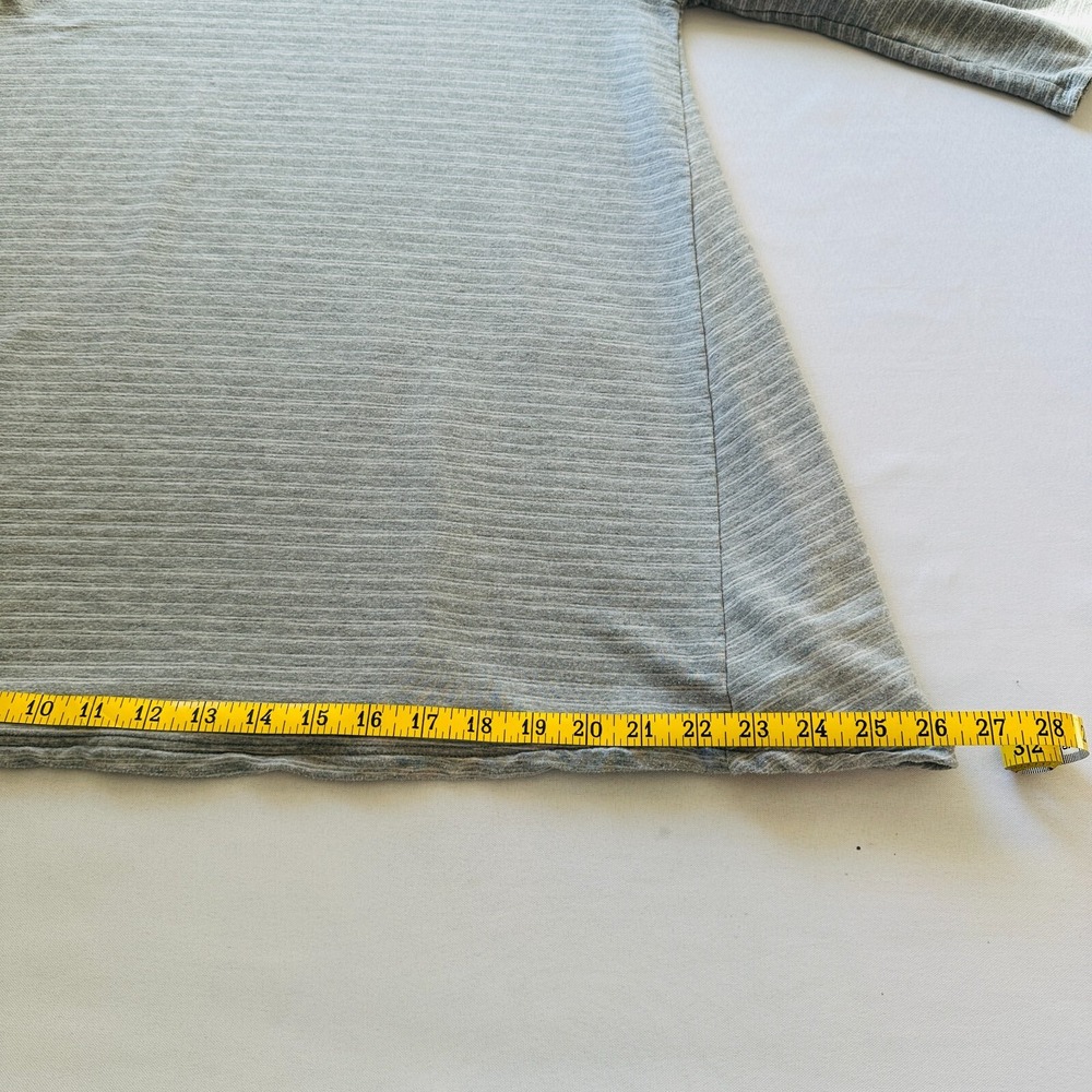 Garnet HIll Dress Women M Gray Striped Jersey 3/4 Sleeve Leisure Stretch Minimal - Picture 11 of 12